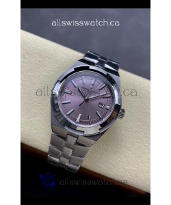 Vacheron Constantin Overseas 35MM Pink Dial Steel Strap Super Clone Watch 