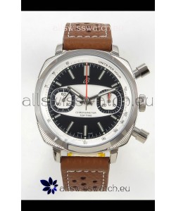 Breitling Top Time Super Clone Chronograph Brown Leather Strap Watch 