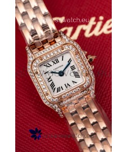 Cartier PANTHERE Superclone 20MM Swiss Replica Watch in Rose Gold Case