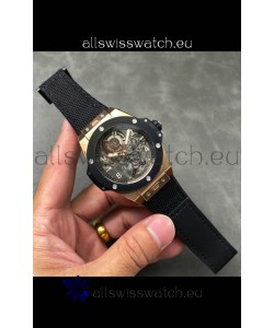 Hublot Big Bang Tourbillon Rose Gold Casing Ceramic Bezel Watch in 45MM 1:1 Mirror Replica