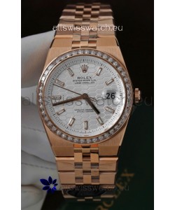 Rolex Land-Dweller 127335 Steel Honeycomb Rose Gold 40MM Swiss Replica Watch 