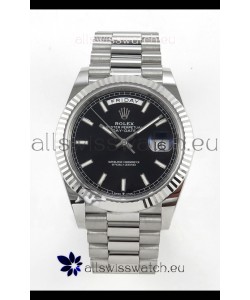 Rolex Day Date Super Clone Black Dial 40MM 210 Grams Swiss Replica watch 