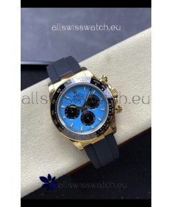 Rolex Daytona Super Clone 126518LN Yellow Gold Turquoise Dial Original Cal.4131 Movement
