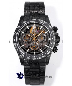 Rolex Daytona Blaken Black Carbon 1:1 Swiss Mirror Replica Skeleton Dial Cal.4130 Movement