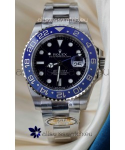 Rolex GMT Masters Super Clone Custom Ceramic Bezel Black Dial Watch 