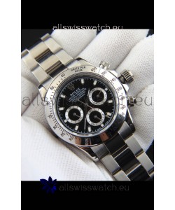 Rolex Daytona Japanese Movement Replica Watch in Black Dial 