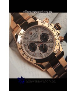 Rolex Daytona Japanese Movement Gold Casing Replica Watch in Meteorite Pattern Dial 