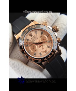 Rolex Daytona Japanese Movement Gold Casing Replica Watch in Champange Dial 