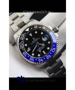 Rolex GMT Masters II Japanese Movement Replica Watch Steel Case Black Dial