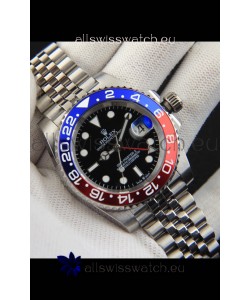Rolex GMT Masters II Japanese Movement Replica Watch Steel Case Black Dial