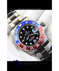 Rolex GMT Masters II Japanese Movement Replica Watch Steel Case Black Dial