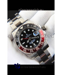Rolex GMT Masters II Japanese Movement Replica Watch Steel Case Black Dial