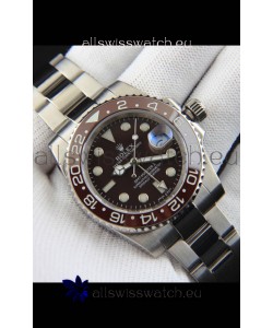 Rolex GMT Masters II Japanese Movement Replica Watch Steel Case Black Dial