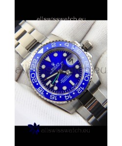 Rolex GMT Masters II Japanese Movement Replica Watch Steel Case Blue Dial