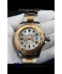 Rolex Yachtmaster Japanese Movement Watch in Two Tone Gold Casing - Steel dial 37MM