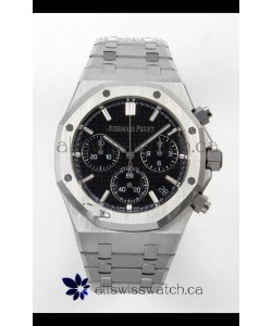 Royal Oak Chrono 26240 Black Dial FREE SPRUNG MVMNT Steel Caing Super Clone Watch 