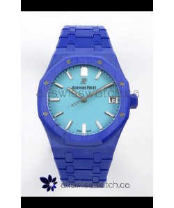 Royal Oak 15500 Tiffany Blue Dial & Blue Ceramic Super Clone Watch 