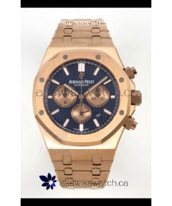 Royal Oak Chrono 26331 Rose Gold Blue Dial Super Clone Watch 