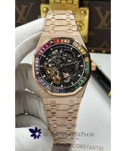 Royal Oak Openworked 15412OR Frosted Rose Gold Super Clone Watch