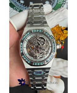 Royal Oak Openworked 15412BC Green Sapphires Super Clone Watch