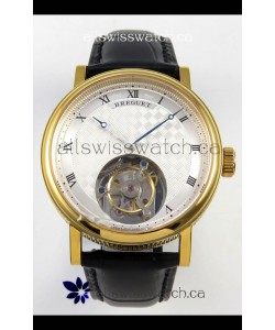 Breguet Classique Tourbillon Yellow Gold Roman Dial Super Clone Watch 