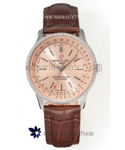 Navitimer Automatic 36 Champange Dial Steel Casing Super Clone Watch 