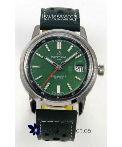 Top Time B31 38mm Green Dial Red Seconds Hands Super Clone Watch 