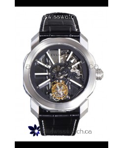 Bvlgari Octo Roma Titanium Watch in White Hour Markers Super Clone Watch 