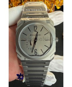 Octo Finissmo 7MM Thick Titanium Case Grey Dial Super Clone Watch 