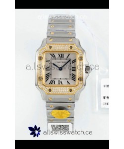 Cartier Santos Swiss Quartz 27MM Two Tone Super Clone Watch