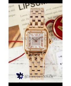PANTHERE de Cartier 22mm Diamonds Dial Rose Gold Super Clone Watch