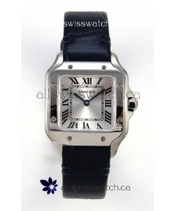 Cartier Santos Swiss Quartz 27MM Steel Leather Strap Super Clone Watch