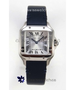 Cartier Santos Swiss Quartz 27MM Steel Leather Strap Super Clone Watch
