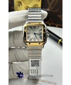 Cartier Santos Swiss Quartz 27MM Two Tone Super Clone Watch