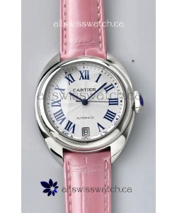 Cle De Cartier 40MM Automatic Super Clone Watch Pink Strap