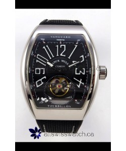 Franck Muller V45 Tourbillon Stainless Steel Diamonds Nylon Strap Super Clone Watch 
