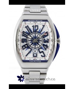 Franck Muller Vanguard Yachting V45 Stainless Steel White Dial Swiss Replica Watch