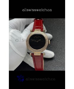 Franck Muller Double Mystery Swiss Quartz Watch in Gold Diamonds Casing