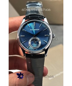Jaeger LeCoultre Master Ultra Thin Blue Enamel Moonphase Dial Super Clone Watch 