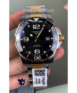 Longines HydroConquest Black Dial Two Tone Super Clone Watch 