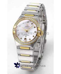 Omega Constellation 29MM Two Tone Yellow Gold White Dial Automatic Super Clone Watch 