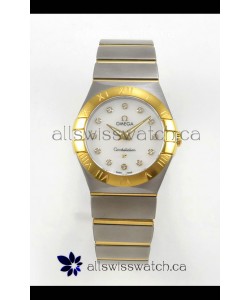 Omega Constellation 28MM Two Tone Yellow Gold Pearl Dial QUARTZ Super Clone Watch 