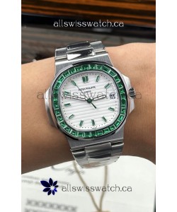 Patek Philippe Nautilus 5723 White Dial Green Rubies Super Clone Watch 
