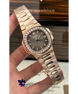 Patek Philippe Nautilus 5723 Grey Dial Rose Gold Super Clone Watch 