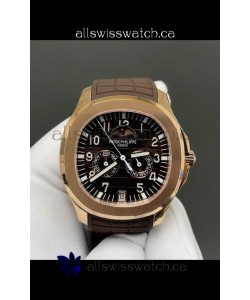 Patek Philippe Aquanaut 5261 Rose Gold Brown Dial Swiss Replica Watch