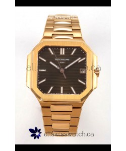 Patek Philippe Cubitus 7128 Rose Gold Casing Brown Dial Swiss Replica Watch