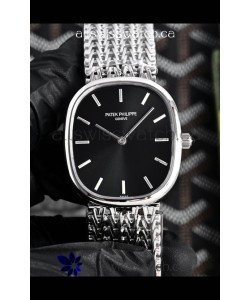 Patek Philippe Golden Ellipse 5738 Black Dial Super Clone Watch 