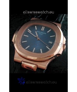 Patek Philippe Geneve Nautilus Swiss Watch in Rose Gold Casing