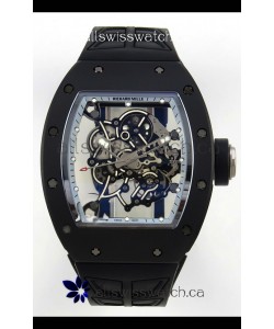 Richard Mille RM055 FREE SPRUNG MVMNT Black Ceramic Grey Inner Bezel Super Clone Watch 
