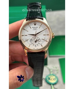 Rolex Super Clone Cellini 50525 White Dial Rose Gold Super Clone Watch 